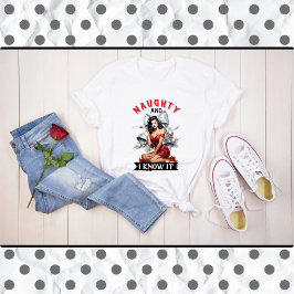 レトロいけなと私はそれを知っているクリスマスピンナップ Tシャツ