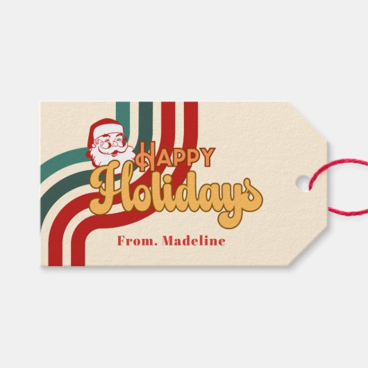 レトロいけなサンタクロース ギフトタグ (正面(横))