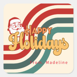 レトロいけなサンタクロース スクエアシール