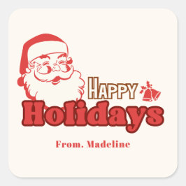 レトロいけなサンタクロース スクエアシール