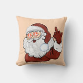 レトロいけなヒップスターサンタクリスマス クッション (正面)
