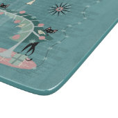 レトロいけな子猫クリスマス カッティングボード (角)