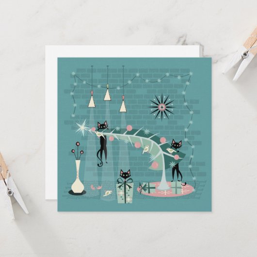 レトロいけな子猫 カード (正面/裏面インサイチュ)