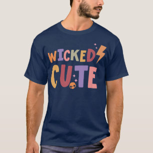 レトロいたずらキュートハロウィーンパンプ不気味キンスカルC Tシャツ