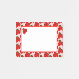 レトロいちごフルーツ柄ノート ポストイット