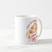 レトロいつも私のハートマグカップのピザを持っている コーヒーマグカップ (正面右)