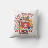 レトロいとこのクルーのクリスマスの子供たち クッション (裏面)