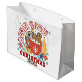レトロいとこのクルーのクリスマスの子供たち ラージペーパーバッグ (裏面アングル)