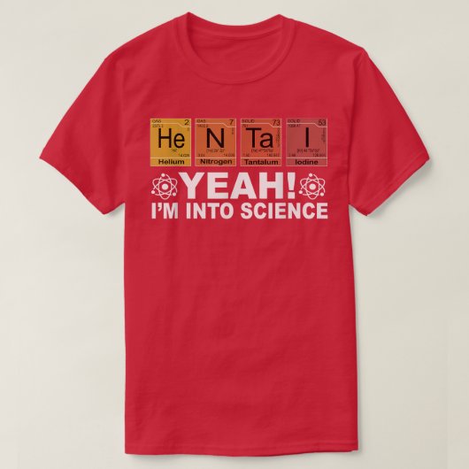 レトロええ私は科学Hentai周期表に入っている Tシャツ (デザイン正面)