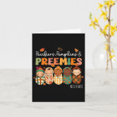 レトロおしゃれカボチャPreemies Thanksgiving Nic カード (黄色い花)