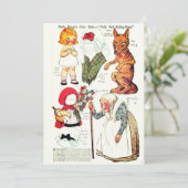 レトロおとぎ話ハロウィン🎃紙人形 サンキューカード (スタンド正面)