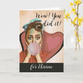 レトロおめでとうオンプロモーションレディーチューインガム カード (黄色い花)