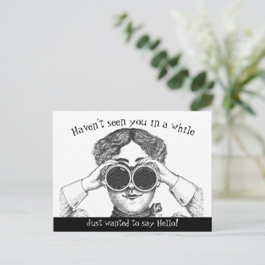 レトロおもしろいが挨拶したかった ポストカード (スタンド正面)