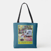 レトロおもしろいとヴィンテージビブキャンペートトレーラ トートバッグ (裏面)