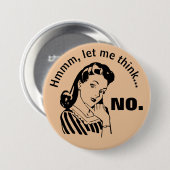 レトロおもしろいなしボタン 缶バッジ (正面&裏面)