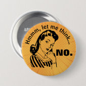 レトロおもしろいなしボタン 缶バッジ (正面&裏面)