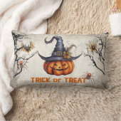 レトロおもしろいな不気味なハロウィーン彫りのカボチャ ランバークッション (ブランケット)