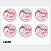 レトロおもしろいな女性50の主婦の家事ステッカー ラウンドシール (シート)