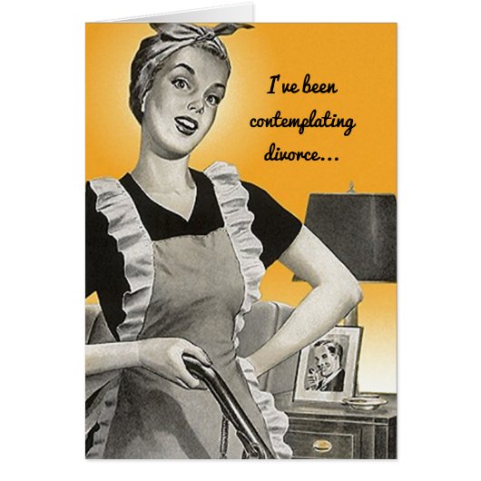 レトロおもしろいは新しい自由な時間に離婚を考える? (正面)