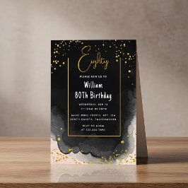 レトロおもしろいアダルトユーモアハッピーシック80誕生日 招待状