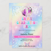 レトロおもしろいインザエラパステル卒業招待状 招待状 (正面/裏面)