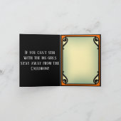 レトロおもしろいウィッチハロウィーンカード サンキューカード (内部)