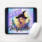 レトロおもしろいウィッチハロウィーン マウスパッド (マウス)