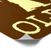 レトロおもしろいオールドスクールゾンビキラーハンター ポスター (角)