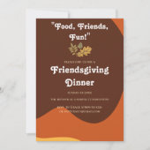 レトロおもしろいカボチャの親和力 招待状 (正面)