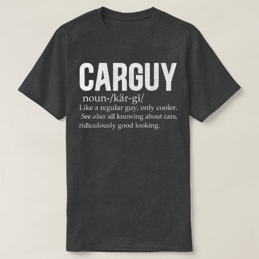 レトロおもしろいカーガイ定義ギアヘッド Tシャツ (デザイン正面)