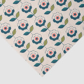 レトロおもしろいガーデンフラワーパターン 薄葉紙 (詳細)