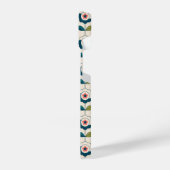 レトロおもしろいガーデンフラワーパターン iPhoneケース (左側面)