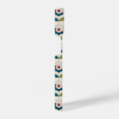 レトロおもしろいガーデンフラワーパターン iPhoneケース (右側面)