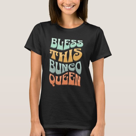 レトロおもしろいクリスチャン賛美シャツ、このBUNCO QUE Tシャツ (正面)