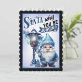 レトロおもしろいクリスマス サンキューカード (スタンド正面)