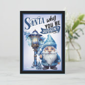 レトロおもしろいクリスマス サンキューカード (スタンド正面)