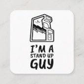 レトロおもしろいゲーマーアーケードオールドスクール80のビデオゲーム スクエア名刺 (裏面)