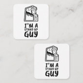 レトロおもしろいゲーマーアーケードオールドスクール80のビデオゲーム スクエア名刺 (正面/裏面)