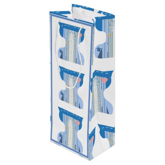 レトロおもしろいコルセットブッシェワイン抱き枕 ワインギフトバッグ (裏面アングル)