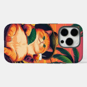 レトロおもしろいサマーキャットバケーション Case-Mate iPhoneケース (裏面 (横))