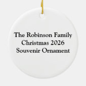 レトロおもしろいサングラスと口ひげ セラミックオーナメント (裏面)