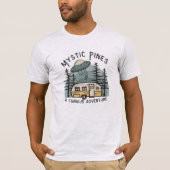 レトロおもしろいサンセットキャンパートレーラエイリアンUFO Tシャツ (正面)