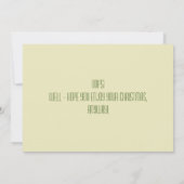 レトロおもしろいサンタカートゥーいけなニースフラット シーズンカード (裏面)