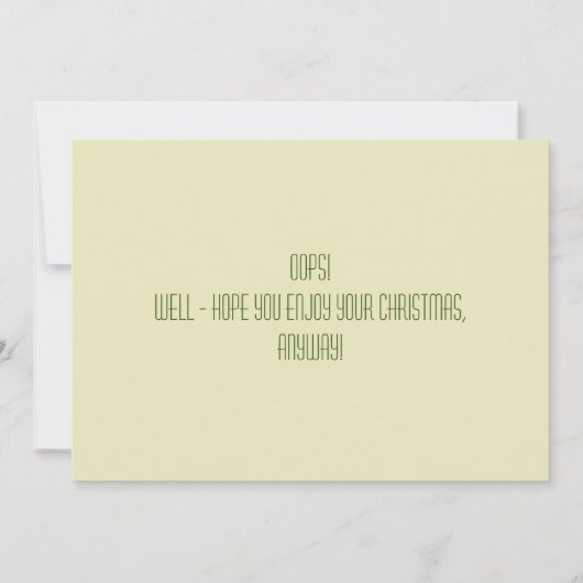 レトロおもしろいサンタカートゥーいけなニースフラット シーズンカード (裏面)