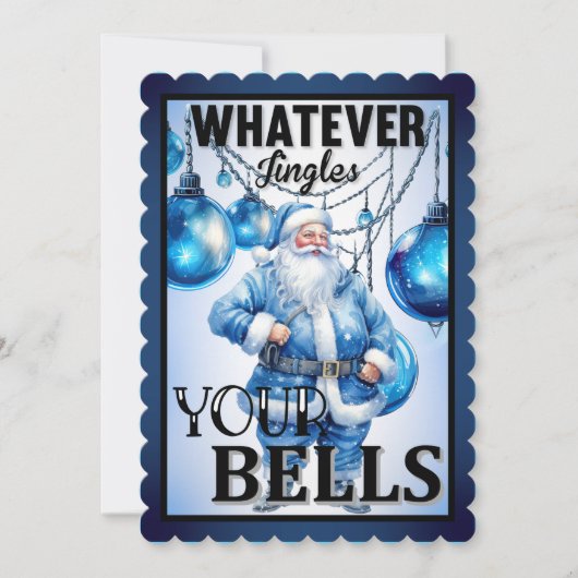 レトロおもしろいサンタクリスマス サンキューカード (正面)