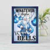 レトロおもしろいサンタクリスマス サンキューカード (スタンド正面)