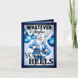 レトロおもしろいサンタクリスマス サンキューカード