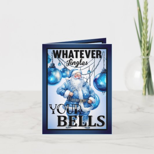 レトロおもしろいサンタクリスマス サンキューカード (正面)