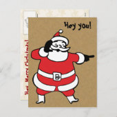 レトロおもしろいサンタクロース葉書 シーズンポストカード (正面/裏面)
