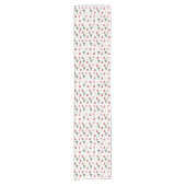 レトロおもしろいスキーリフトゴンドラウィンタースキーヤー ショートテーブルランナー (正面)